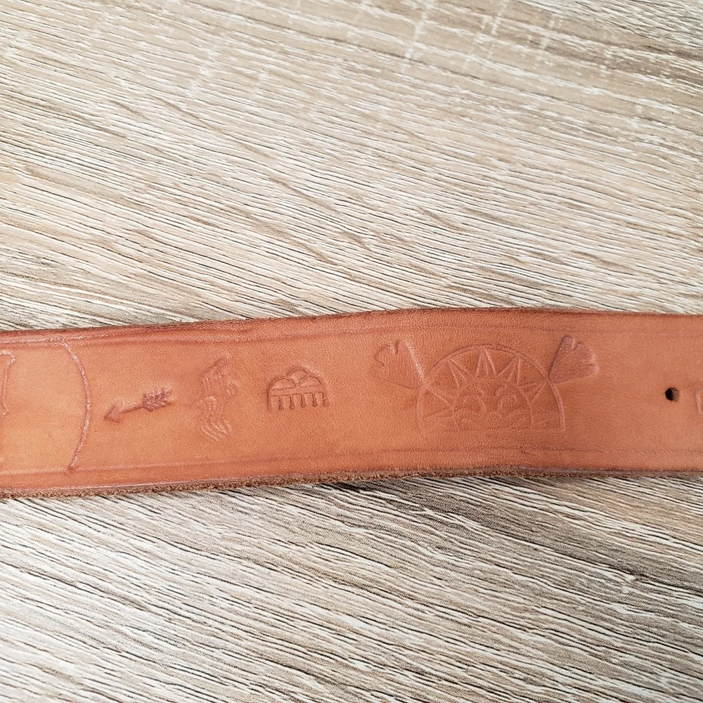 VINTAGE Kids Western Leather Belt 